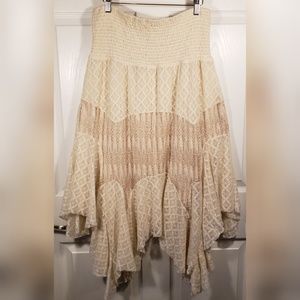 Free People Asymmetrical Maxi Skirt Size Large